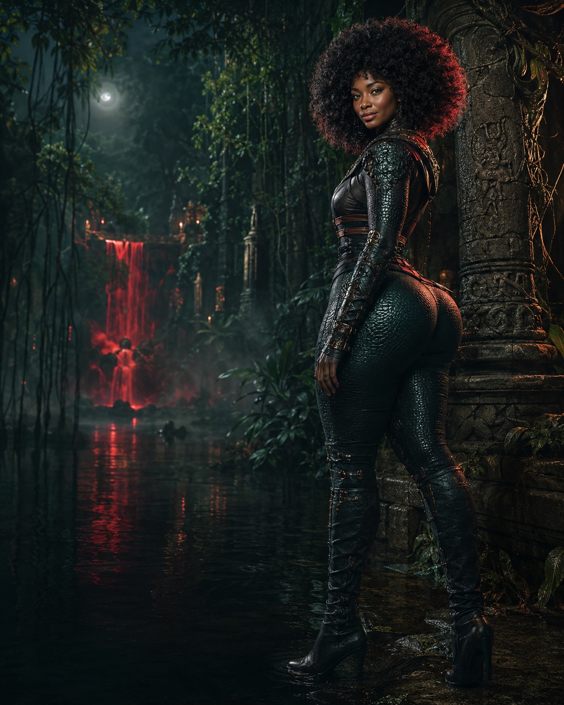Original character inside a cinematic jungle world